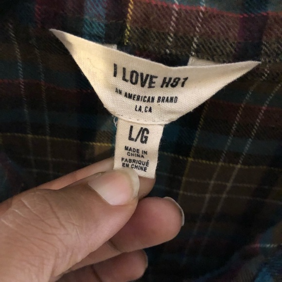 Forever 21 Plaid Button Up Shirt SZ L - Picture 3 of 5